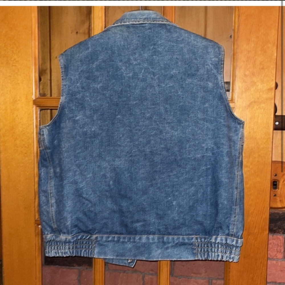 Vintage 80's George's Marciano Guess Distressed Denim Vest - Picture 3 of 6